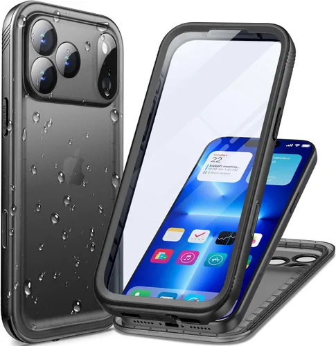 Cozycase TOP Funda impermeable para iPhone 17 Pro Max - Grado militar resistente a todo 360 con protector de cámara de pantalla, doble IP68 a prueba