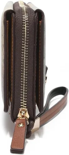 Miniatura 3 de Nicole Lee Cartera plegable con solapa y correa de muñeca desmontable, cartera de mano de noche, múltiples tarjeteros y ventanas de identificación