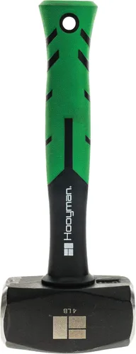Miniatura 7 de Martillo y mazo de Hooyman con construcción resistente, mango ergonómico antideslizante con empuñadura en H, núcleo de fibra de vidrio, acero