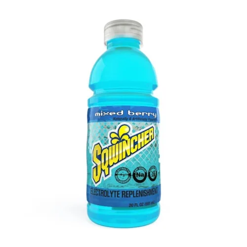 Miniatura 4 de Botella de repuesto, Sqwincher, con electrolitos, listo para tomar, de boca ancha., FRUIT PUNCH, 24 Low calorie electrolyte drink, ready-to-drink