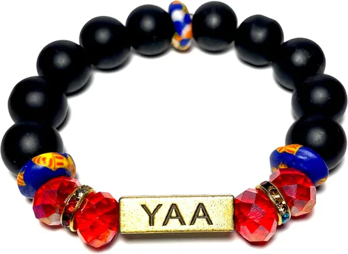 Miniatura 8 de Pulseras africanas tradicionales con nombre nacido en el día para mujeres de Ghana, materiales naturales, ajuste cómodo y holgado