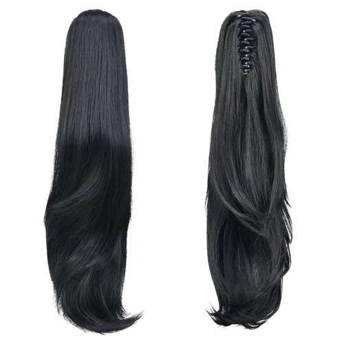 Miniatura 205 de Extensiones de cola de caballo de cabello rubio, extensiones de cola de caballo para mujer, pinza de extensiones de cabello rizado de 12 pulgadas