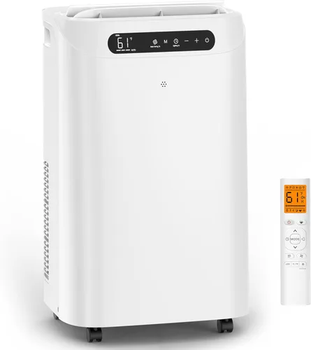 Aire acondicionado portátil de 14000 BTU para refrigeración de habitaciones de hasta 700 pies cuadrados, unidad de CA portátil silenciosa 3 en 1 con