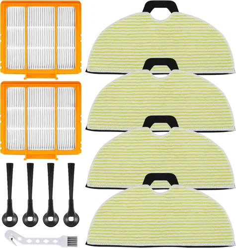 RV2610WA Kit de filtro de cepillo de trapeador de repuesto para Shark RV2610WA RV2620WA RV2410WD AV2610WA AI Ultra 2 en 1 robot aspirador, 4