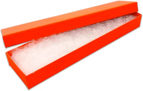 Miniatura 13 de TheDisplayGuys - Paquete de 25 Cajas de Regalo de Papel Cartón Kraft #82/Estuches para Joyas con Relleno de Algodón y Tapa - Lámina Dorada