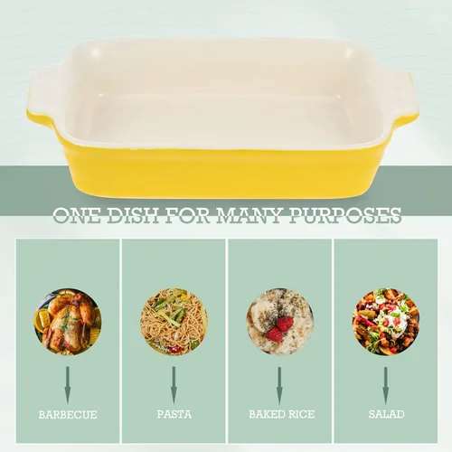 Miniatura 8 de Cabilock Cuenco de cerámica para hornear de gres para hornear manijas Au Gratin Dish para panes de queso