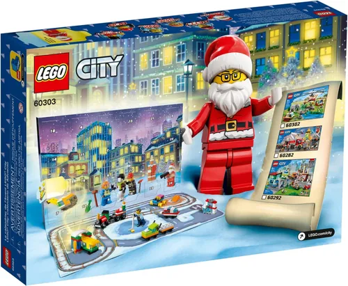 Miniatura 4 de LEGO City, Calendario de Adviento 60303. Kit de construcción, incluye alfombrilla de juego de ciudad; los mejores juguetes de Navidad para niños