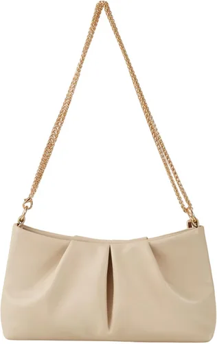 Miniatura 2 de Bolso de noche de piel sintética, bolso de mano fruncido para mujer, con correas de hombro dobles desmontables, bolso cruzado