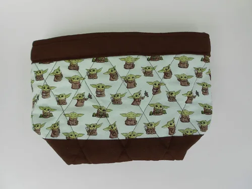 Miniatura 3 de Handmade Quilted Basket in a Baby Yoda Print - Storage Basket - Lined and Washable