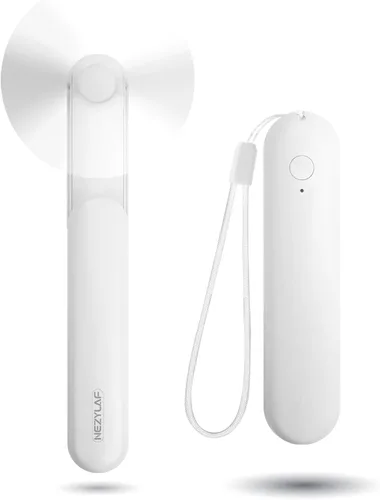 Miniatura 9 de Ventilador Portátil Mini de Mano, Ventilador Personal Pequeño Recargable con Diseño de Banco de Energía de Bolsillo para Viajes/Regalos