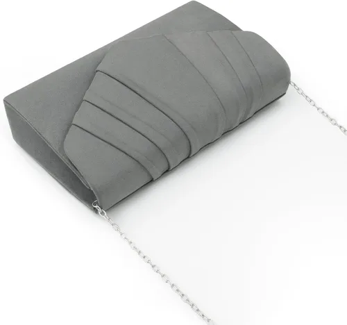 Miniatura 6 de Milisente Bolso de noche para mujer de gamuza plisada bolso de mano