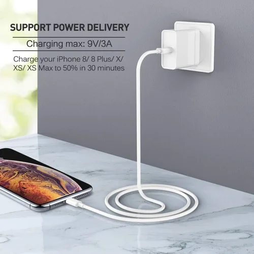 Miniatura 2 de Suswillhit Cable USB C a Lightning de 3 pies con certificación MFi de Apple, cable de carga rápida para iPhone 12/12 Mini/12 Pro/12 Pro Max/11