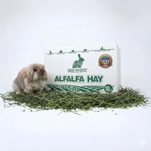 Miniatura 10 de High Desert Heno de alfalfa, alimento de hojas blandas rico en proteínas para animales jóvenes en crecimiento, alimento natural para conejos y heno