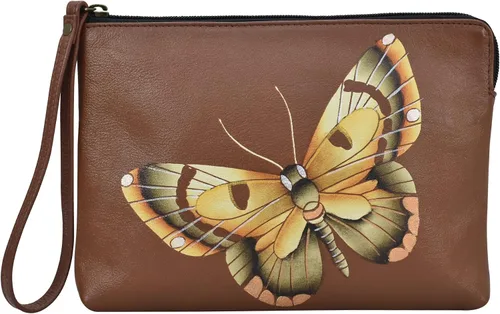 Anna by Anuschka Bolso de mano pintado a mano de cuero genuino para mujer