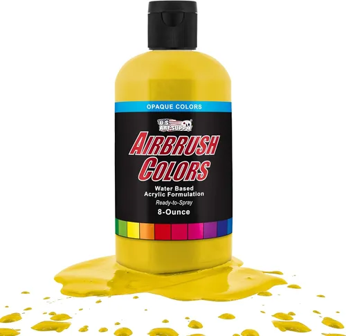Miniatura 13 de U.S. Art Supply Opaque Lake Blue - Pintura acrílica para aerógrafo con efectos especiales, 8 onzas, lista para rociar, pintura con pincel de aire a