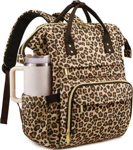 Miniatura 26 de LOVEVOOK - Mochila de computadora portátil para mujer con bolsillo gigante para tarros, mochila de 15.6 pulgadas, impermeable, mochila de viaje