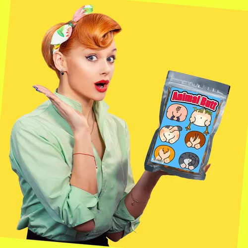 Miniatura 2 de Animal Butt Trail Mix - Divertida mezcla de aperitivos para niños y adultos - Ideas de regalo para amantes de los animales - Pollo para perros