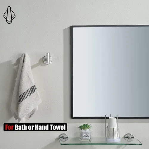 Miniatura 5 de JQK BAS105-BN - Juego de accesorios de baño de 5 piezas, accesorios de baño con acabado cepillado, incluye barra de toalla de 24 pulgadas, barra