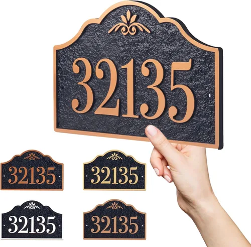 Miniatura 8 de Personalized Address Plaque,Hand-Carved House Number Sign Plaque,Custom Address Numbers for Outside