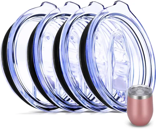 Miniatura 9 de 1 tapa para vaso de vino, 12 onzas, a prueba de derrames, de 2.9 pulgadas (borde exterior), tapas de diámetro para tazas de vino, diseño sin fugas