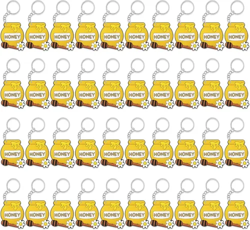 CiciBear Paquete de 40 decoraciones de fiesta de Honeypot para mamá, bebé, cumpleaños de niños, feliz día de la abeja, fiesta de abeja reina