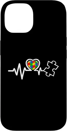 Miniatura 4 de Heart Puzzle Piece Heartbeat Cool Autism Awareness Case for iPhone 16