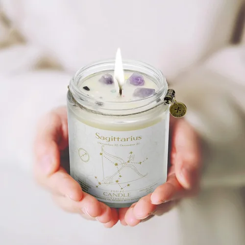 Miniatura 5 de Velas de Signo del Zodiaco, Velas con Signo de Cristal del Zodiaco, Velas Perfumadas de Astrología Regalos para Mejores Amigos para Mujeres, Hombres