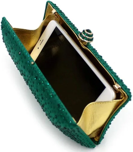 Miniatura 5 de Vistatroy Bolso de noche para mujer, con diamantes de imitación brillantes para boda, fiesta de noche, bolso de mano con cadena, bolso cruzado