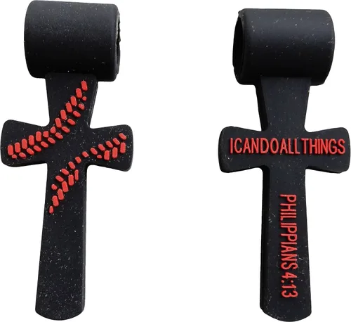 Miniatura 11 de Dijes de silicona para collar de béisbol de tornado, bandera de EE. UU., cruz 4:13, número de jersey Números uniformes