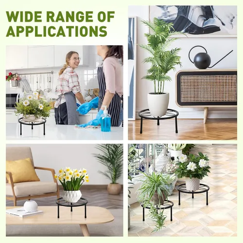 Miniatura 7 de ESRICH Soporte para Plantas de Interior, Soporte para Plantas, Soportes para Plantas al Aire Libre para Múltiples, Soportes de Metal para Plantas