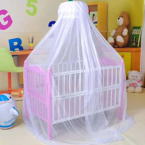 Miniatura 4 de Cama para bebés y niños pequeños, cuna tipo domo, mosquitera colgante, marco de barra de mosquitos, juego de cama estilo palacio para cuna