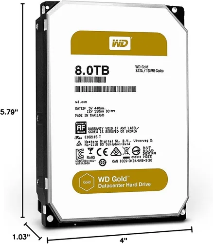 Miniatura 2 de WD Gold WD1005FBYZ Disco duro de 1 terabyte, centro de datos, de 7200 rpm, Class SATA de 6 gigabytes por segundo, con cache de 128 megabytes, de 3.5