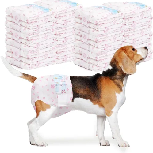 Miniatura 9 de Pañales desechables para perras, 90 unidades, pañales para perras (16-22 pulgadas de cintura) súper absorbentes, extra grandes, para orinar