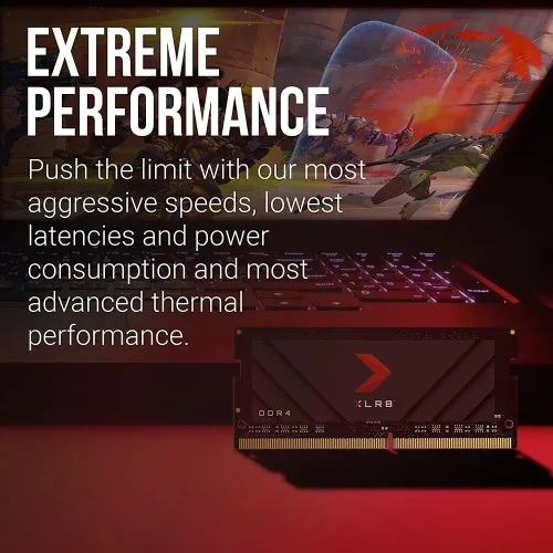 Miniatura 3 de PNY XLR8 Gaming 16GB DDR4 3200MHz (PC4-25600) CL20 1.2V Memoria para computadora portátil/portátil (SODIMM) MN16GSD43200X