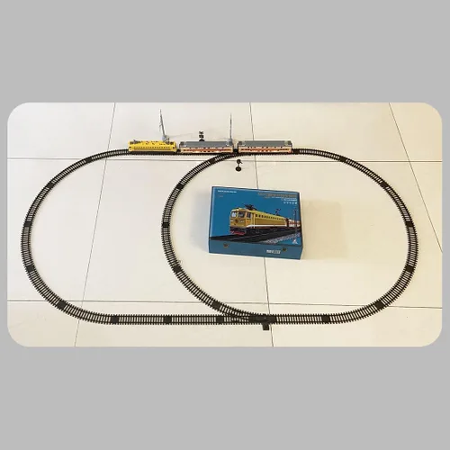 Miniatura 5 de Juego de tren de vapor de aleación SS7C con operación eléctrica, sonido envolvente y efectos de luz, y pista circular larga para juegos educativos