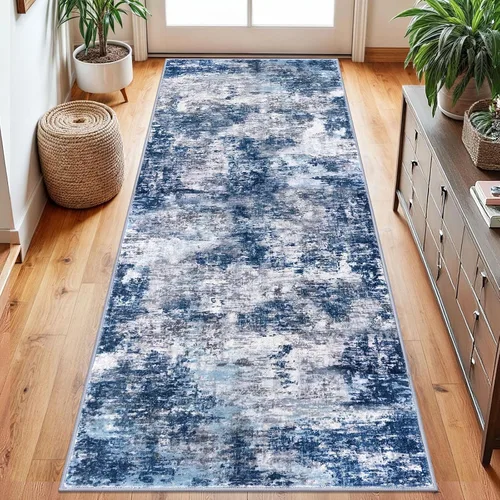 Miniatura 47 de Lansny Alfombra pequeña abstracta de 2 x 3 pies, alfombra de entrada, alfombra lavable para puerta de entrada, alfombra lavable antideslizante