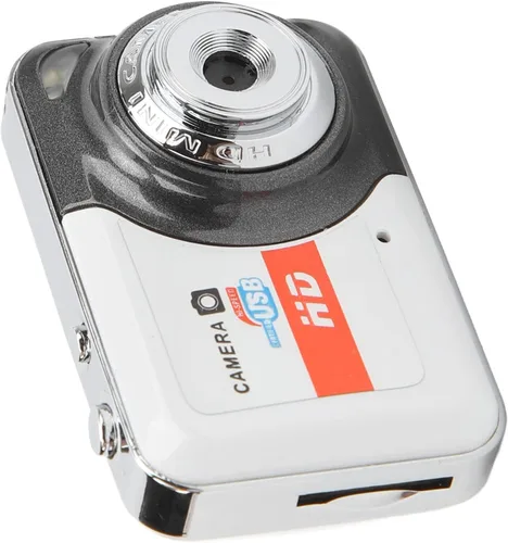 Miniatura 8 de Mini cámara DV para niños, video HD y toma de imágenes con detección de movimiento, llavero, portátil (gris plateado)