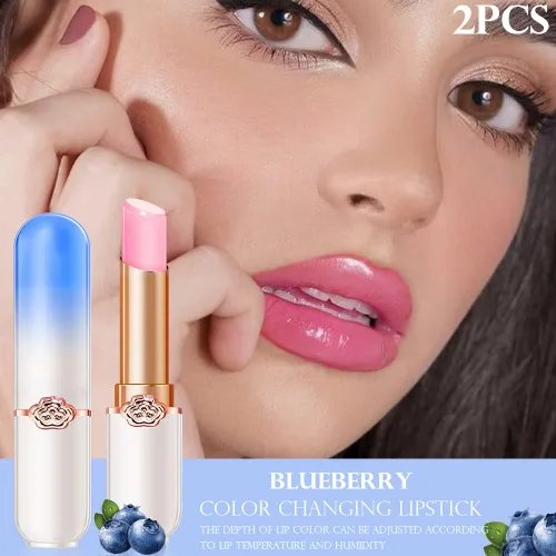 Miniatura 2 de BINGBRUSH 2 Piezas Lápiz Labial Reina que Cambia de Color Arándano, PH Mood de Larga Duración Labiales Brillo Labial Bálsamo Labial Tinte Mágico 2