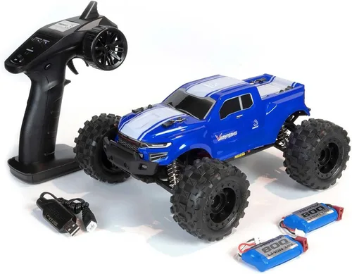Miniatura 7 de Redcat Racing Volcano 16 Camión monstruo RC de escala 1/16 – Auto eléctrico de control remoto con 4WD, luces LED, radio de 2.4GHz, 2 baterías Li-Ion