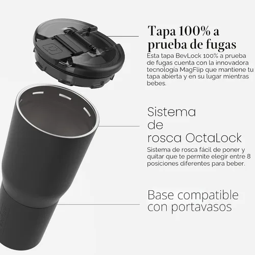Miniatura 3 de BrüMate Nav Vaso de Viaje Aislado 100% a Prueba de Fugas de 25oz con Tapa Magnética BevLock™ - Taza de Acero Inoxidable de Doble Pared Compatible