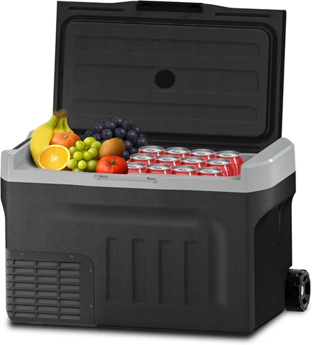 Miniatura 9 de Refrigerador de 12 voltios, mini refrigerador portátil para automóvil de 11 cuartos de galón, compresor congelador enfriador eléctrico -4℉~68℉