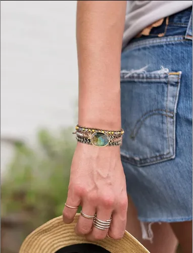 Miniatura 5 de Plumiss Colección de pulseras de cuentas curativas de piedra natural boho para mujer