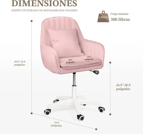 Miniatura 2 de Linda Silla de Oficina Sillas de Computadora para el Hogar Sillas de Tareas Ajustables Silla de Oficina Moderna Maquillaje Giratoria 360° Silla