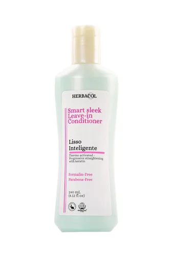 Herbacol Lisso Inteligente | Crema sin enjuague | Tratamiento de queratina natural | Anti-Frizz | 8.1 onzas líquidas