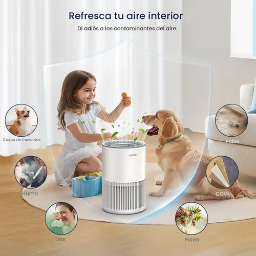 Miniatura 4 de Purificadores de aire para el hogar, habitación grande de hasta 1200 pies cuadrados, purificador de aire LUNINO H13 True HEPA para dormitorio
