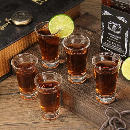 Miniatura 7 de Paquete de 18 vasos de chupito, base pesada de 2 onzas para whisky, tequila, vodka, espresso, vasos duraderos para el hogar, bares y fiestas