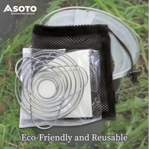 Miniatura 4 de SOTO Cafetera compacta Helix – Gotero portátil de acero inoxidable para viajes, camping, ciclismo y hogar, diseño ligero, plegable y ecológico