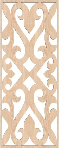 Miniatura 2 de Keene Paneles de pared decorativos de madera con calado, 9 3/8 pulgadas de ancho x 24 3/8 pulgadas de alto x 1/4 de alto, roble rojo rojo (Red Oak)