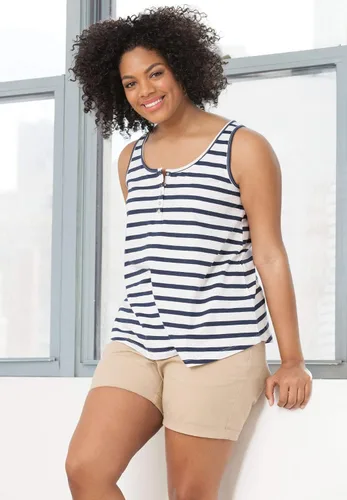 Miniatura 6 de Ellos Camiseta sin mangas de punto Henley de talla grande