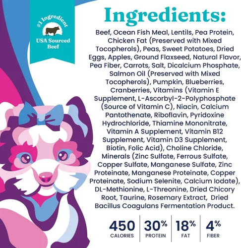 Miniatura 5 de Solid Gold - Comida seca para juguetes y razas pequeñas de perros, bocaditos pequeños – Ternera real, sin granos, sin gluten, croquetas con alto